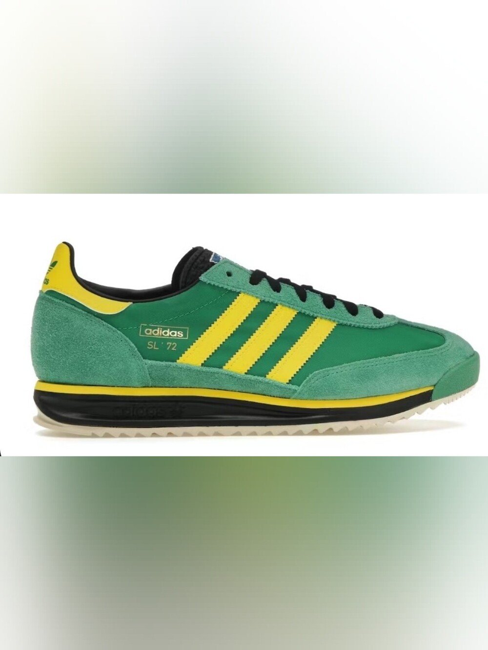 Adidas Men's Green & Yellow SL72 Retro Sneakers Size 9